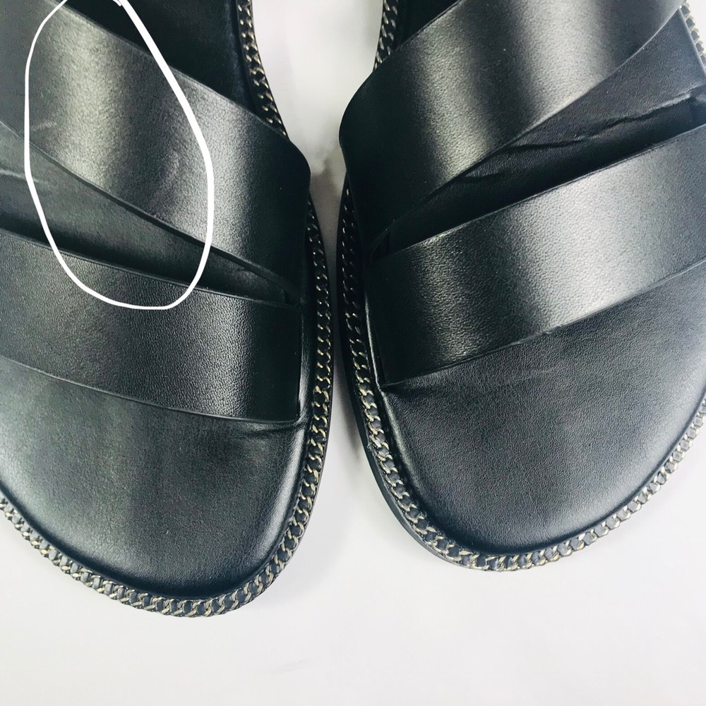 Franco Sarto Kelso Black Leather Sandal - Picture 8 of 8